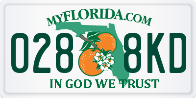 FL license plate 0288KD