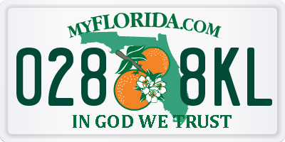 FL license plate 0288KL