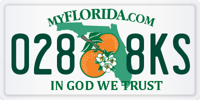 FL license plate 0288KS