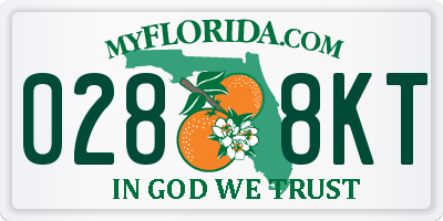 FL license plate 0288KT