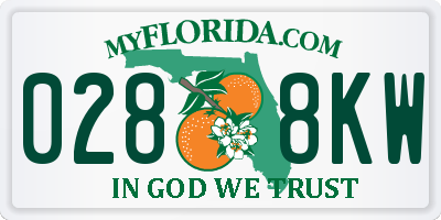 FL license plate 0288KW