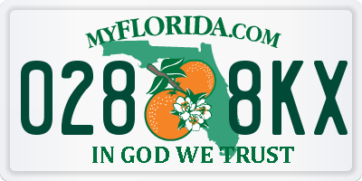 FL license plate 0288KX