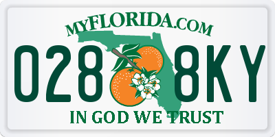 FL license plate 0288KY