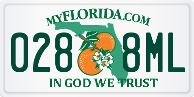 FL license plate 0288ML