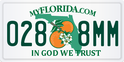 FL license plate 0288MM