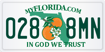 FL license plate 0288MN