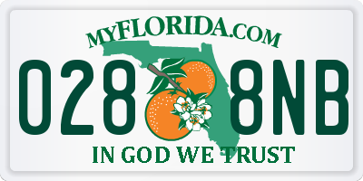 FL license plate 0288NB
