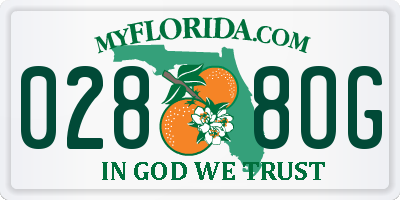 FL license plate 0288OG