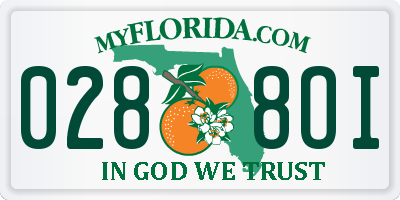 FL license plate 0288OI