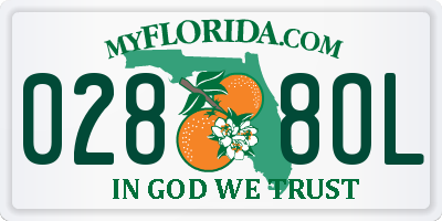 FL license plate 0288OL