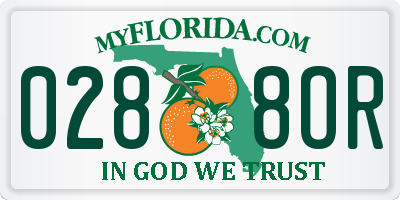 FL license plate 0288OR