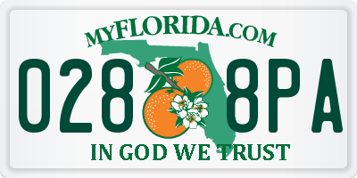 FL license plate 0288PA