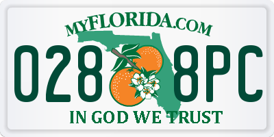 FL license plate 0288PC