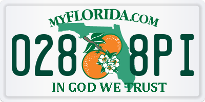 FL license plate 0288PI