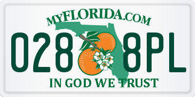 FL license plate 0288PL