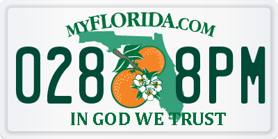 FL license plate 0288PM
