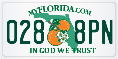 FL license plate 0288PN