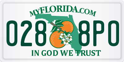 FL license plate 0288PO