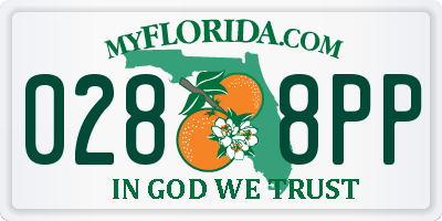 FL license plate 0288PP