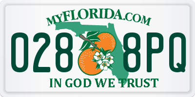 FL license plate 0288PQ