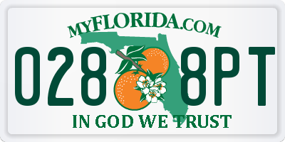FL license plate 0288PT