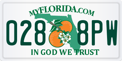 FL license plate 0288PW