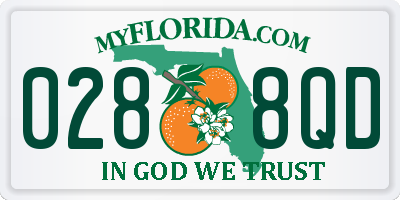 FL license plate 0288QD