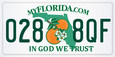 FL license plate 0288QF