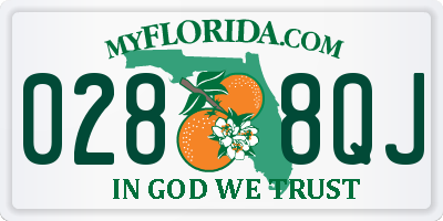 FL license plate 0288QJ