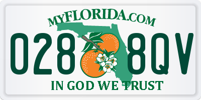 FL license plate 0288QV