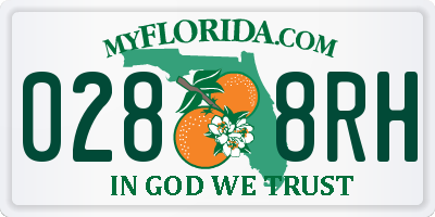 FL license plate 0288RH