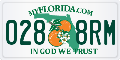 FL license plate 0288RM