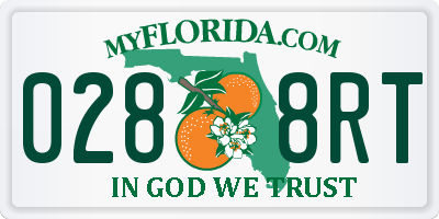 FL license plate 0288RT