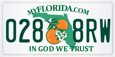 FL license plate 0288RW