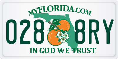 FL license plate 0288RY