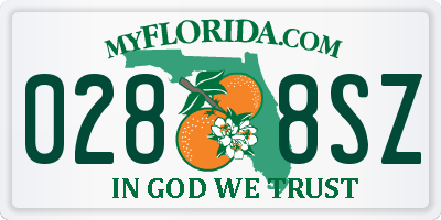 FL license plate 0288SZ