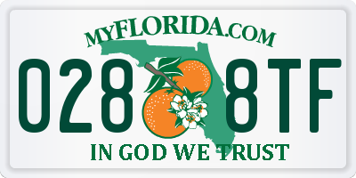 FL license plate 0288TF