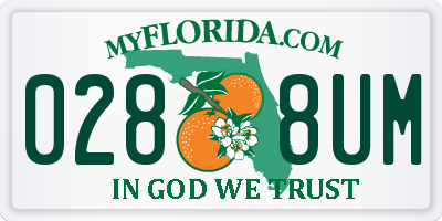FL license plate 0288UM