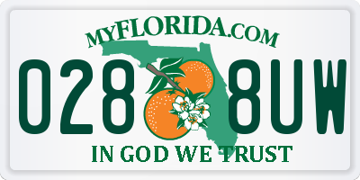 FL license plate 0288UW