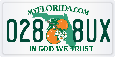 FL license plate 0288UX