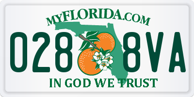 FL license plate 0288VA