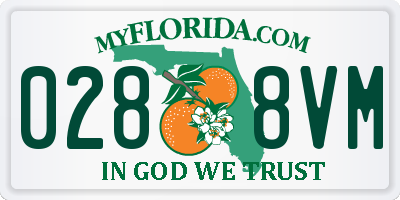 FL license plate 0288VM