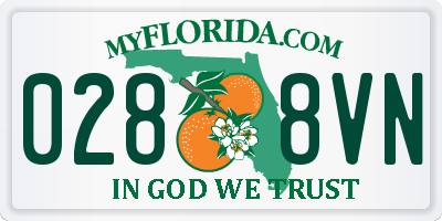 FL license plate 0288VN