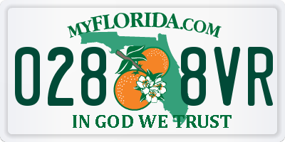 FL license plate 0288VR
