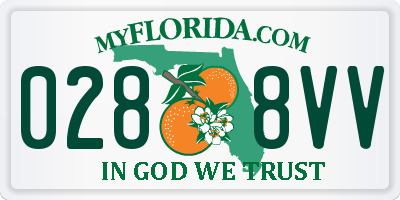 FL license plate 0288VV