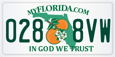 FL license plate 0288VW