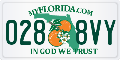 FL license plate 0288VY