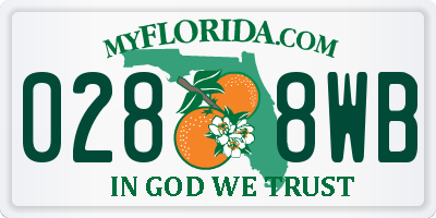 FL license plate 0288WB