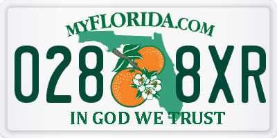 FL license plate 0288XR