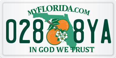 FL license plate 0288YA